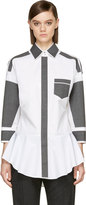 Thumbnail for your product : Viktor & Rolf White Patchwork Peplum Shirt