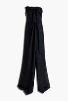 Thumbnail for your product : Roland Mouret Cheo Strapless Embellished Metallic Silk-blend Georgette Gown