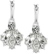 Thumbnail for your product : Nine West Silver-Tone Crystal Cluster Drop Hoop Earrings