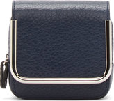 Thumbnail for your product : Carven Navy & Silver Leather Pouch