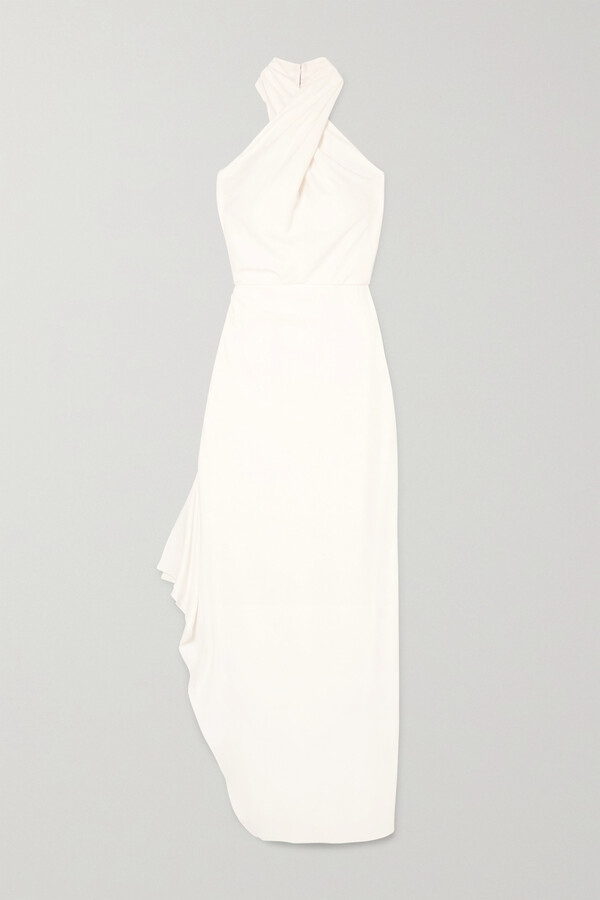 halston heritage black and white dress