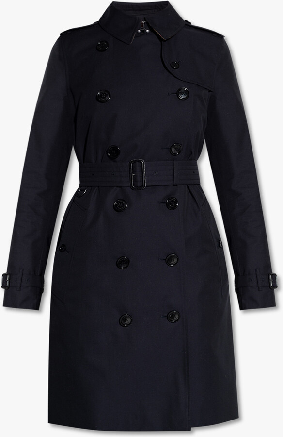 Burberry ‘Kensington’ Trench Coat Navy Blue ShopStyle