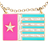 Thumbnail for your product : Lanvin Brass & Crystal Flag Pendant Necklace