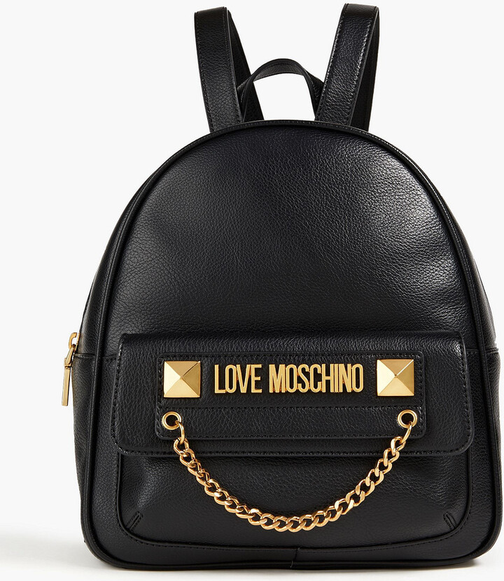 Love Moschino Embellished faux pebbled-leather backpack - ShopStyle