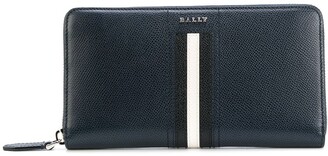 Bally Striped Zip Around Wallet