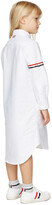 Thumbnail for your product : Thom Browne Kids White Oxford Armband Knee-Length Shirt Dress