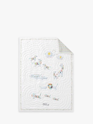 Pottery Barn Kids Ollie Toddler Quilted Bedspread, 91x 127cm, Multi