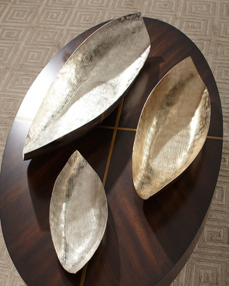John-Richard Collection Aluminum Striped Boat Bowls Set of 3