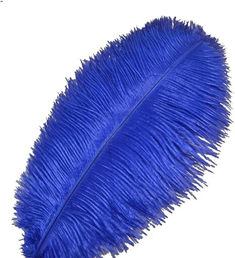 30-35cm Shekyeon 12-14inch Ostrich Feathers Plumes for Wedding Centerpieces Pack of 10 Navy Blue 