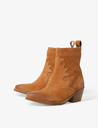 Bertie Paddie western-style suede ankle boots