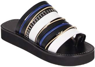 3.1 Phillip Lim Eva Multi Stripe Flat Wedge Sandals