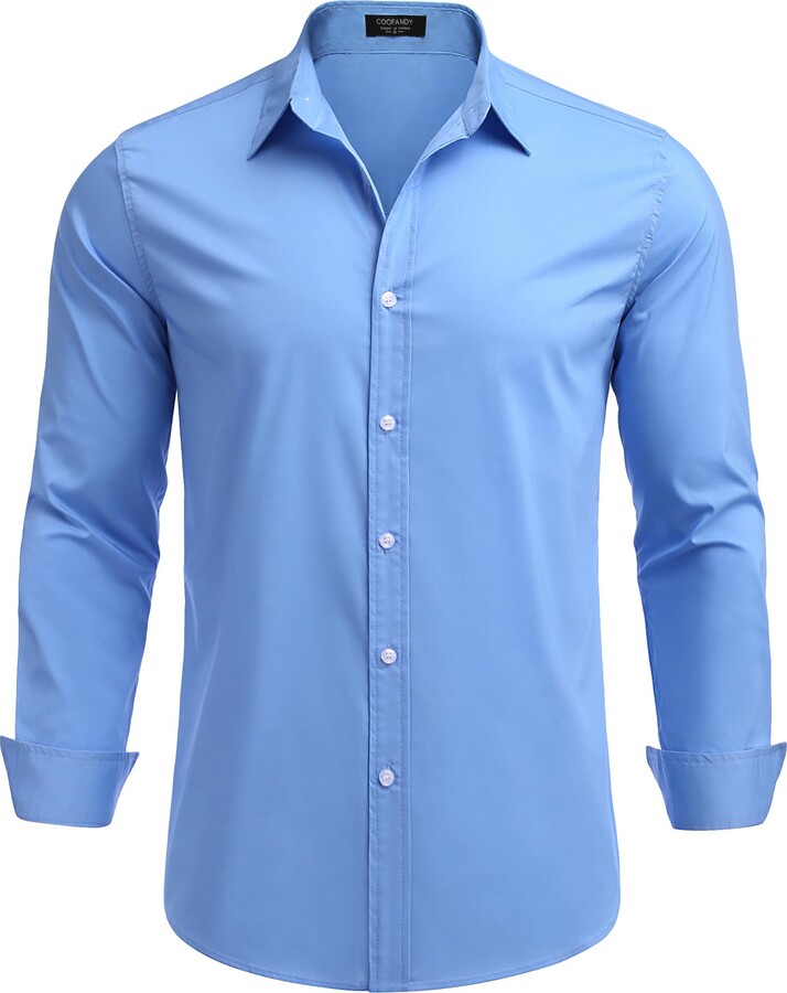 COOFANDY Mens Shirts Long Sleeve Casual WrinkleFree Formal Shirt