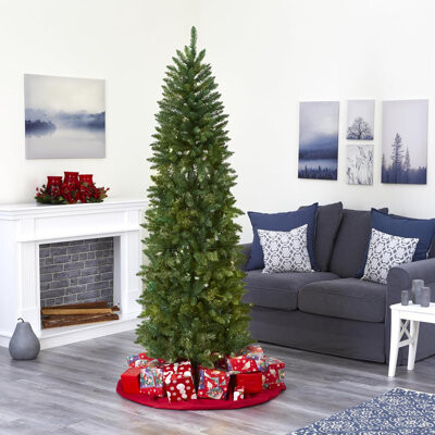 Green Mountain Pine Artificial Christmas Tree Slim Design 6.5ft