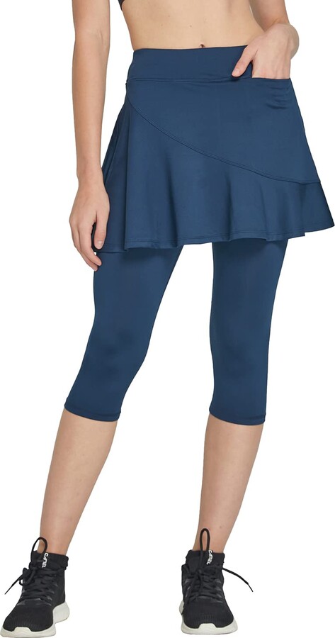 Buy HOKOYI Women's Modest Skirted Capri Pants with 2 Pockets