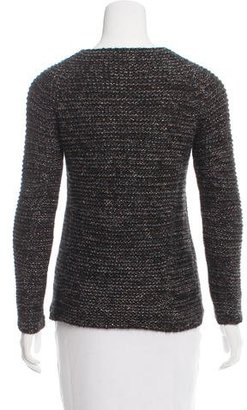 Maje Metallic-Accented Knit Top