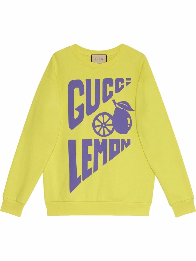 Gucci Logo-Print Long-Sleeve Sweatshirt - ShopStyle
