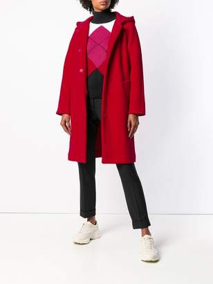 Sportmax Code midi hooded coat