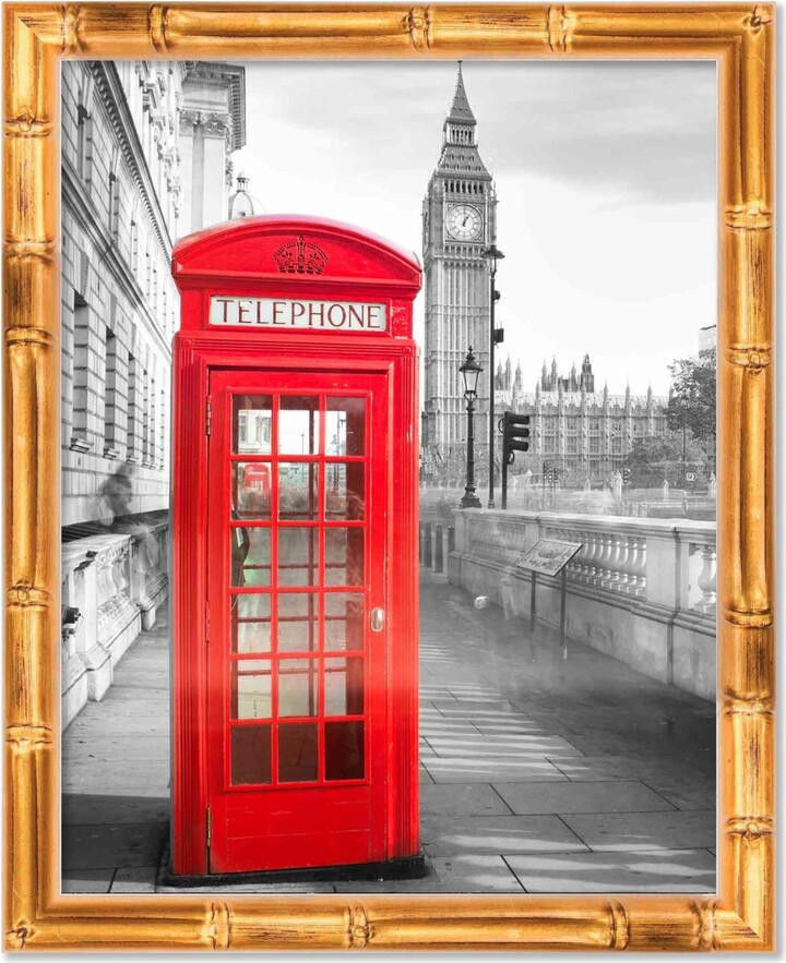 CountryArtHouse 27x35 Frame Gold Bamboo Picture Frame Complete Modern