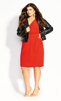 Thumbnail for your product : City Chic Classic Wrap Dress - sunkist