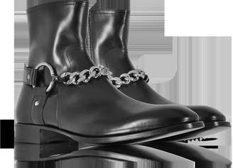 Cesare Paciotti Black Baby Horse Boots w/Chain