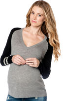 Thumbnail for your product : A Pea in the Pod Back Interest Maternity Sweater