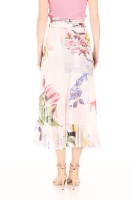 Ganni Floral-printed Wrap Dress