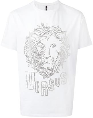 Versus studded lion head T-shirt - men - Cotton/Spandex/Elastane - XL