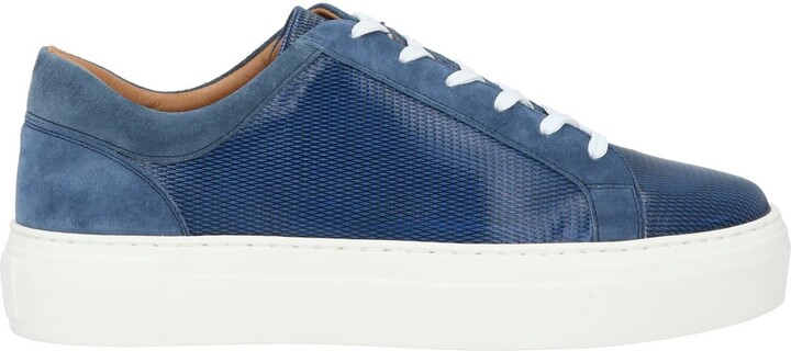 Moreschi 3261801 Wool Knit Sneakers Grey/ Blue | MensDesignerShoe.com