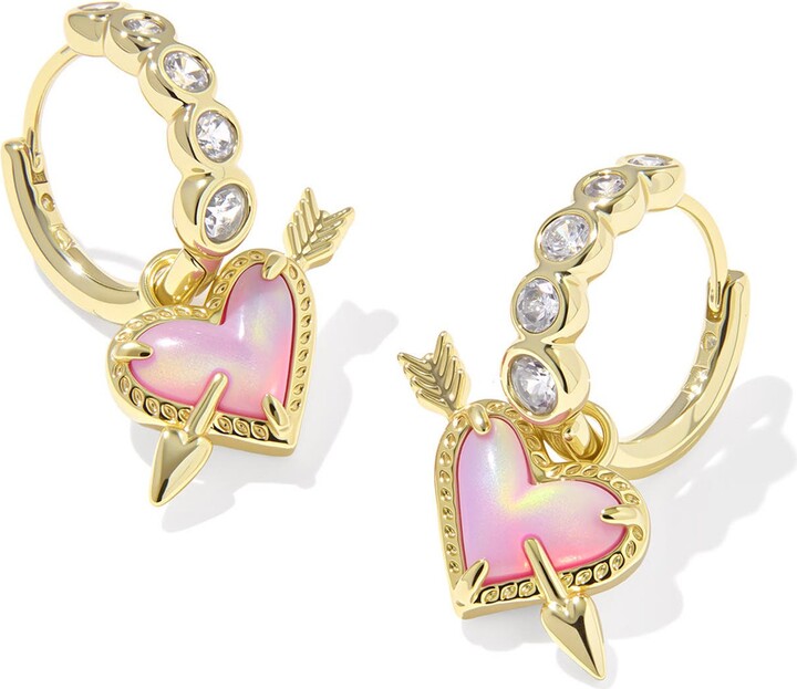 Kendra Scott Ari Heart & Arrow Convertible Huggie Hoop Earrings
