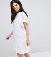 Thumbnail for your product : ASOS Curve T-Shirt Dress With Broderie Sleeves
