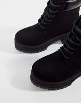 Thumbnail for your product : ASOS DESIGN Wide Fit Bianca chunky lace up boots
