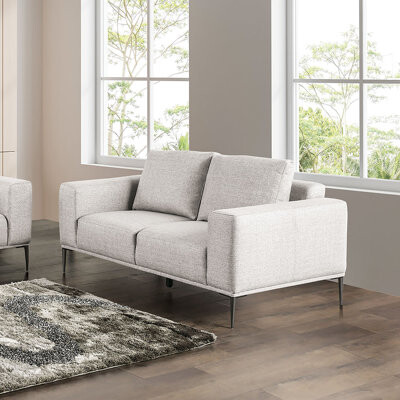 Latitude Run Alariz 64.56'' Chenille Square Arms CAL117 Compliant Loveseat