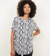 Thumbnail for your product : New Look Brown Snake Print Short Sleeve T-Shirt