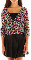 Thumbnail for your product : JCPenney Decree Drape-Front Blouse