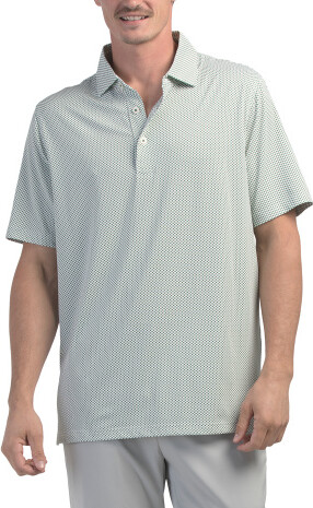 TJMAXX Cross Stitch Polo For Men, Spandex/Polyester