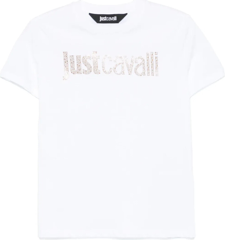 Just Cavalli studded-logo T-shirt