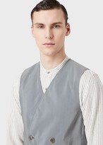 Thumbnail for your product : Giorgio Armani Double-Breasted Linen Gilet