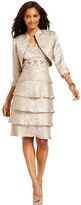Thumbnail for your product : R AND M RICHARDS RandM Richards Tiered Embellished Dress and Jacket