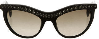 Prada Gem-Embellished Cat-Eye Sunglasses