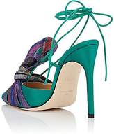 Thumbnail for your product : GIANNICO Women's Bow-Embellished Satin Pumps - Green