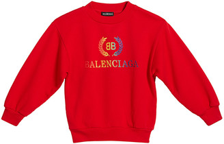 Balenciaga Rainbow Logo Crest Sweatshirt, Size 2-10 - ShopStyle