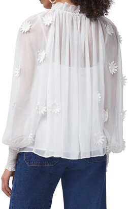 French Connection Aziza Embellished Long Sleeve Top