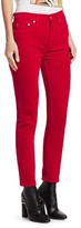 Thumbnail for your product : RE/DONE High-Rise Velvet Ankle Crop Skinny