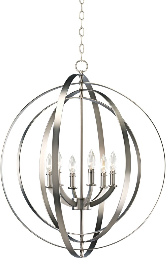 Progress Lighting Equinox 27 3/4" Wide Silver Orb Pendant Chandelier