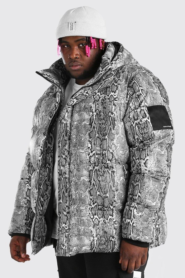 snake print mens jacket