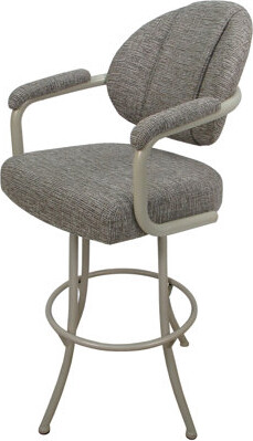 Wildon Home Vickky Swivel Upholstered Counter Stool with Metal Frame