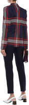 Thumbnail for your product : By Malene Birger Double-breasted Checked Linen And Cotton-blend Blazer