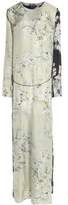 Thumbnail for your product : Calvin Klein Collection Chain-Embellished Floral-Print Satin Gown