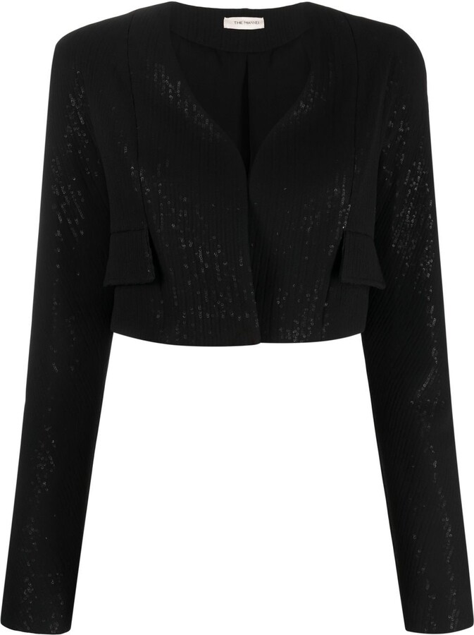 Cropped Sequin Jacket