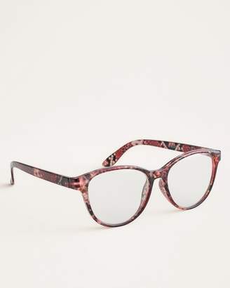 Chico's Chicos Faux-Snakeskin Red Reading Glasses